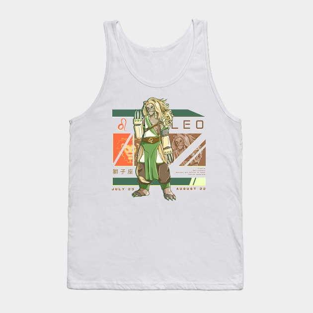 Leo Zodiac Tank Top by ijoneon